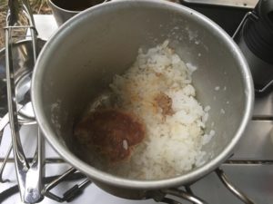 スノーピークのクッカーで米を炊く (10)