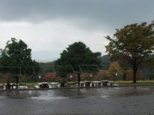 雨の五位キャンプ場1